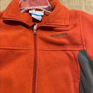 Columbia Burnt Orange/Gray Fleece Jacket